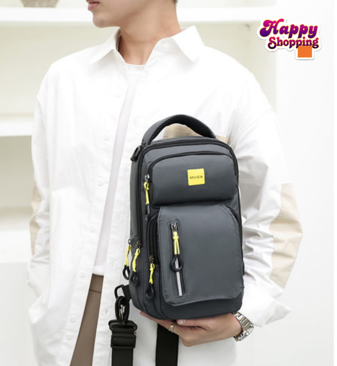 New Fashion Waterproof Chest Crossbody Bag for Men