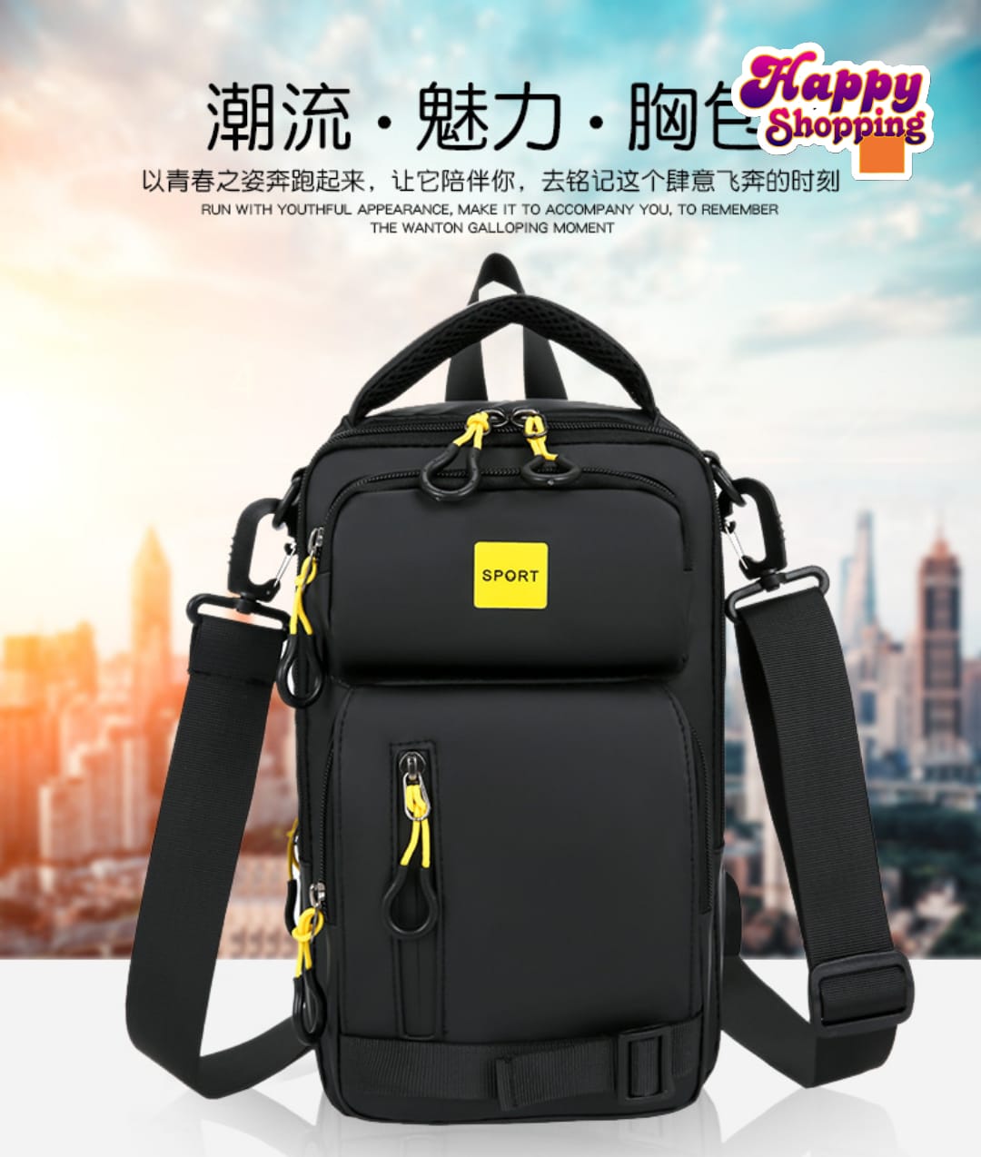 New Fashion Waterproof Chest Crossbody Bag for Men