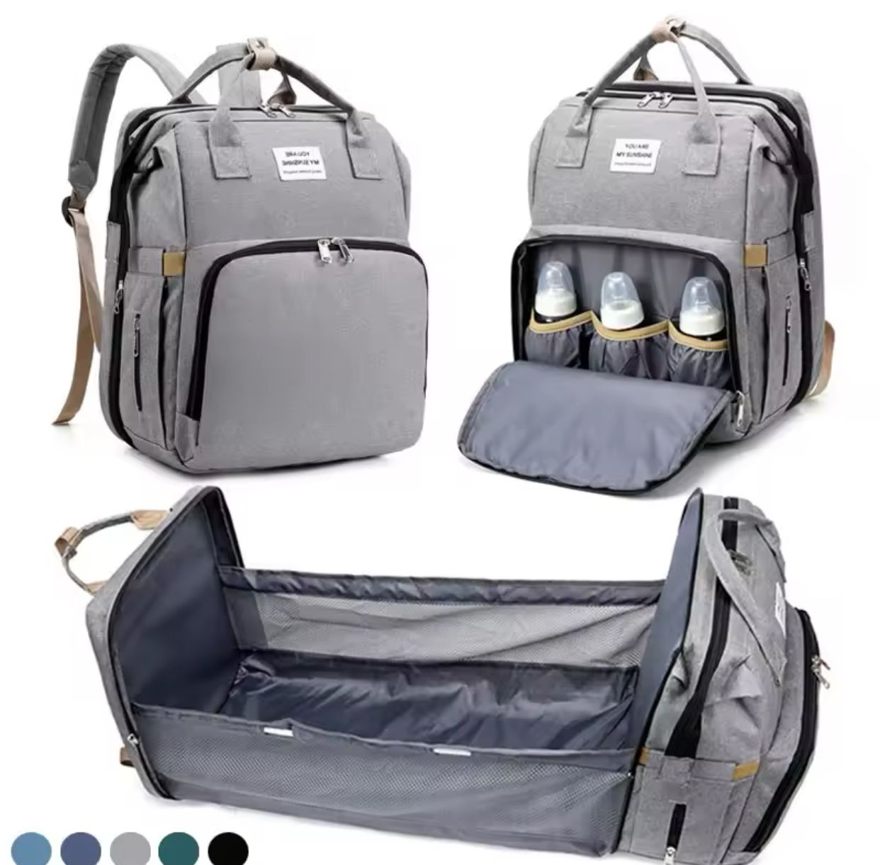 "2-in-1 High-Quality Mother Baby Travel Bag – Spacious & Lightweight"