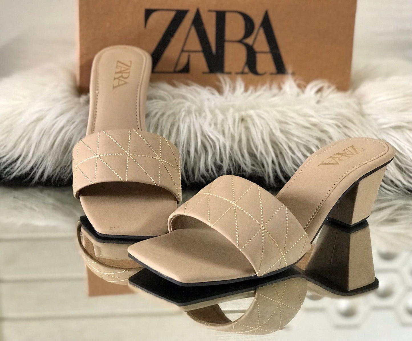 ZARA Stylish Sandals with Brand Box